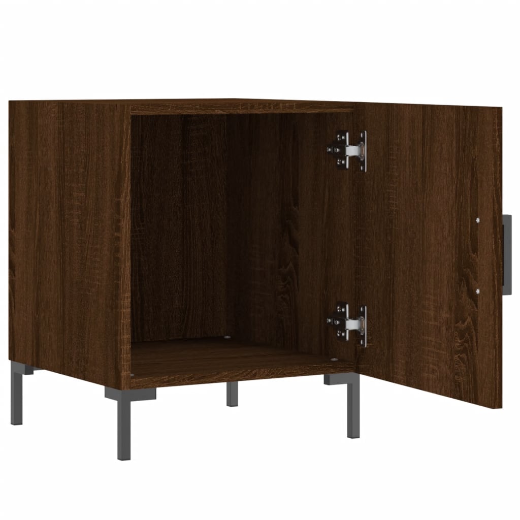 vidaXL Bedside Cabinets 2 pcs Brown Oak 40x40x50 cm Engineered Wood