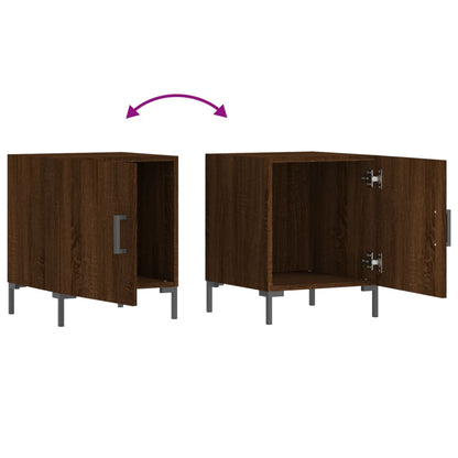 vidaXL Bedside Cabinets 2 pcs Brown Oak 40x40x50 cm Engineered Wood