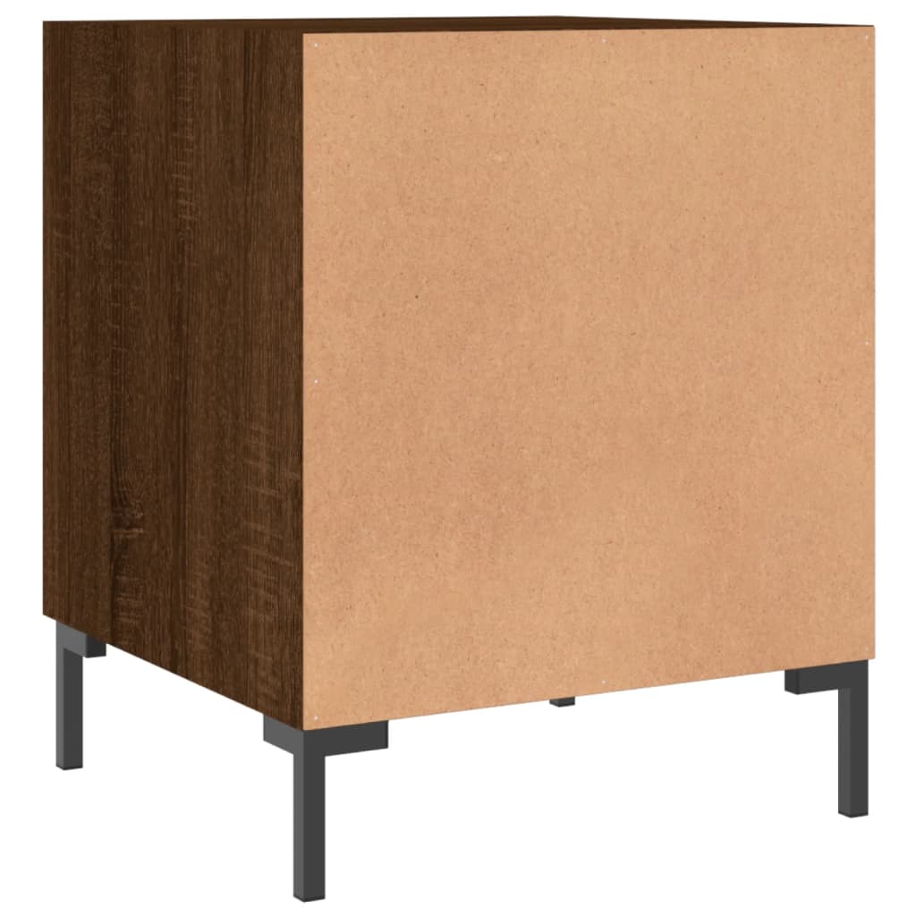 vidaXL Bedside Cabinets 2 pcs Brown Oak 40x40x50 cm Engineered Wood