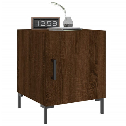 vidaXL Bedside Cabinets 2 pcs Brown Oak 40x40x50 cm Engineered Wood