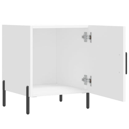 vidaXL Bedside Cabinet White 40x40x50 cm Engineered Wood