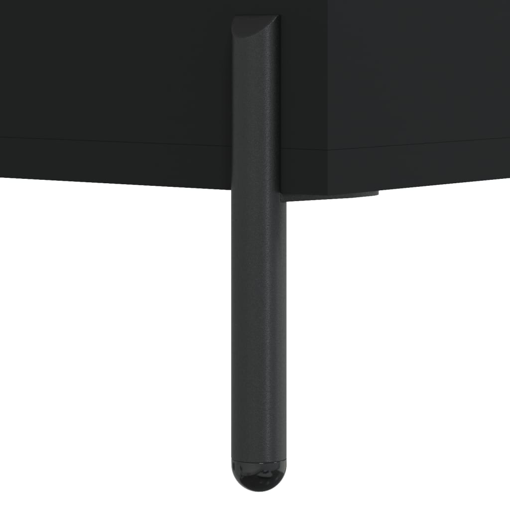 vidaXL Bedside Cabinets 2 pcs Black 40x40x50 cm Engineered Wood