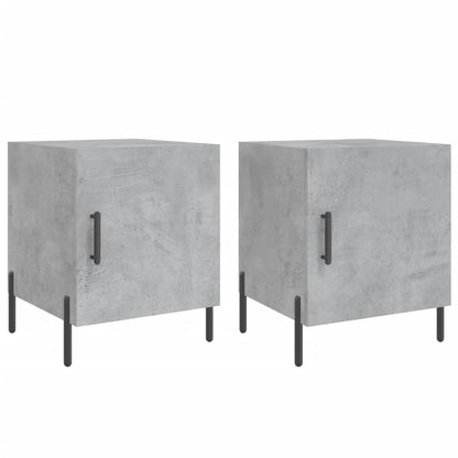 vidaXL Bedside Cabinets 2 pcs Concrete Grey 40x40x50 cm Engineered Wood