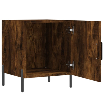 vidaXL Bedside Cabinet Smoked Oak 40x40x50 cm Engineered Wood