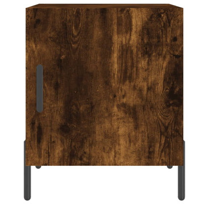 vidaXL Bedside Cabinet Smoked Oak 40x40x50 cm Engineered Wood