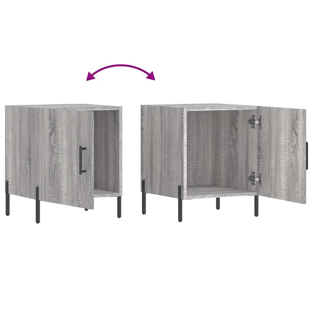 vidaXL Bedside Cabinets 2 pcs Grey Sonoma 40x40x50 cm Engineered Wood