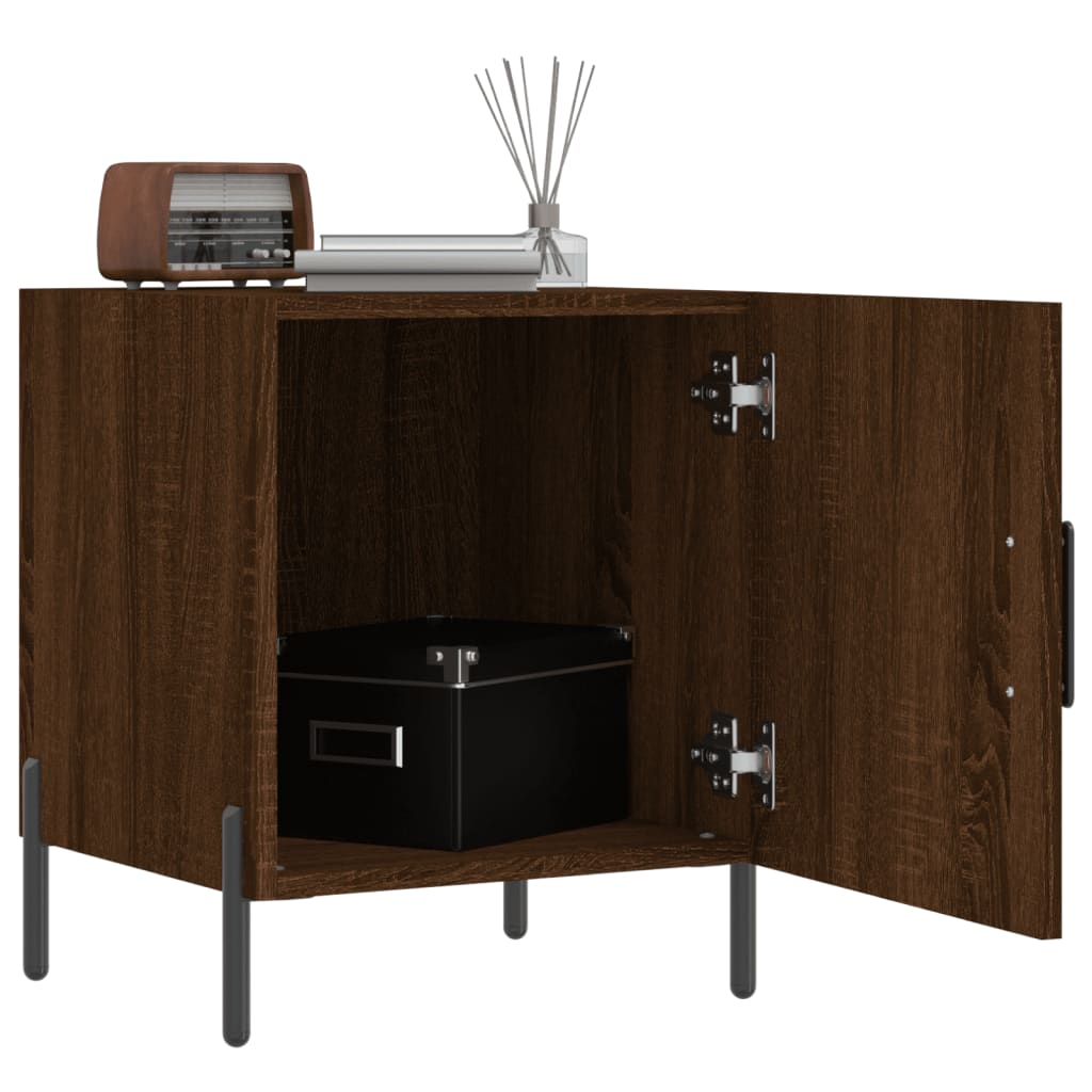 vidaXL Bedside Cabinets 2 pcs Brown Oak 40x40x50 cm Engineered Wood