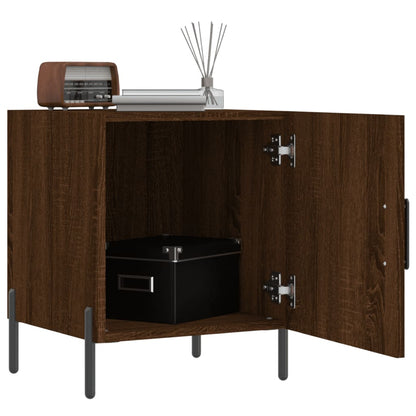 vidaXL Bedside Cabinets 2 pcs Brown Oak 40x40x50 cm Engineered Wood