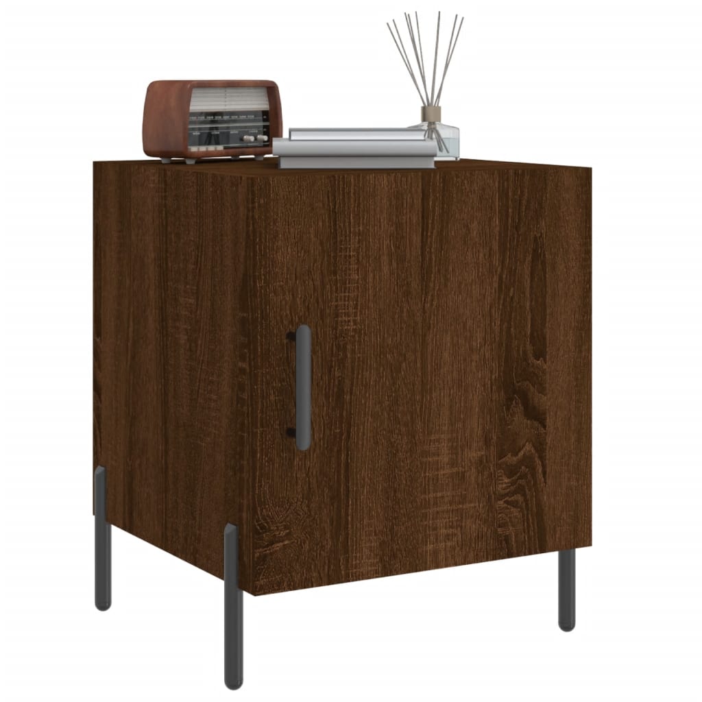 vidaXL Bedside Cabinets 2 pcs Brown Oak 40x40x50 cm Engineered Wood