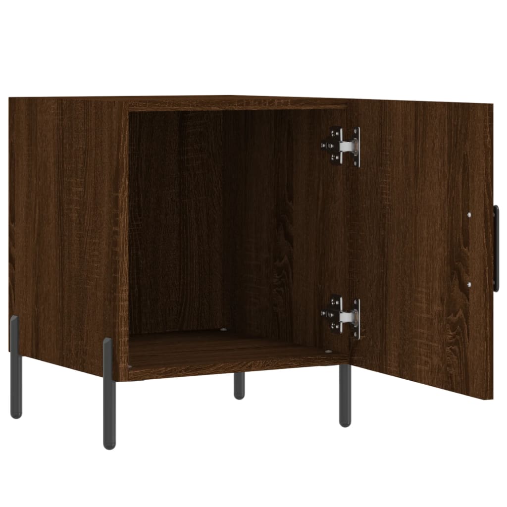 vidaXL Bedside Cabinets 2 pcs Brown Oak 40x40x50 cm Engineered Wood
