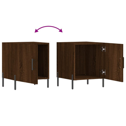 vidaXL Bedside Cabinets 2 pcs Brown Oak 40x40x50 cm Engineered Wood