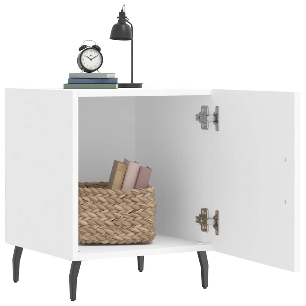 vidaXL Bedside Cabinet White 40x40x50 cm Engineered Wood
