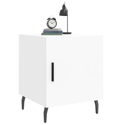 vidaXL Bedside Cabinet White 40x40x50 cm Engineered Wood