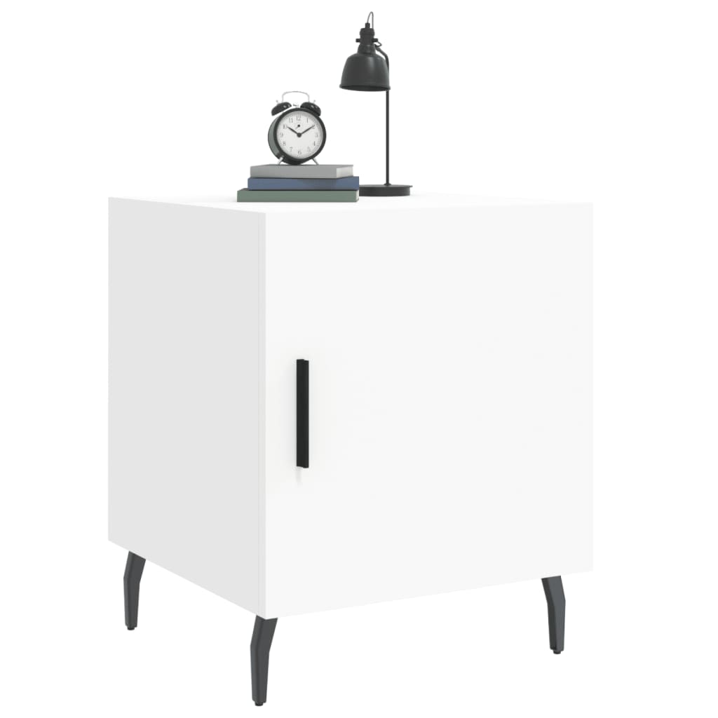 vidaXL Bedside Cabinets 2 pcs White 40x40x50 cm Engineered Wood