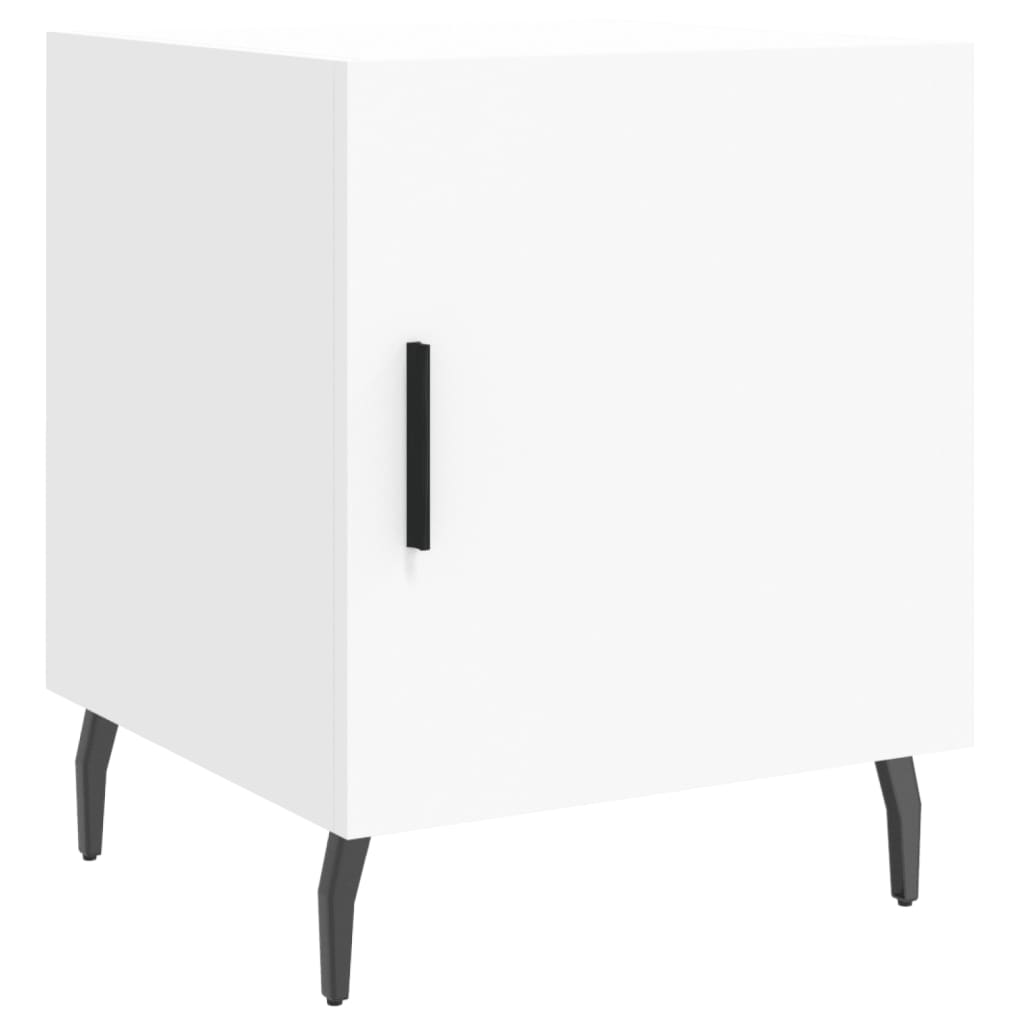 vidaXL Bedside Cabinets 2 pcs White 40x40x50 cm Engineered Wood
