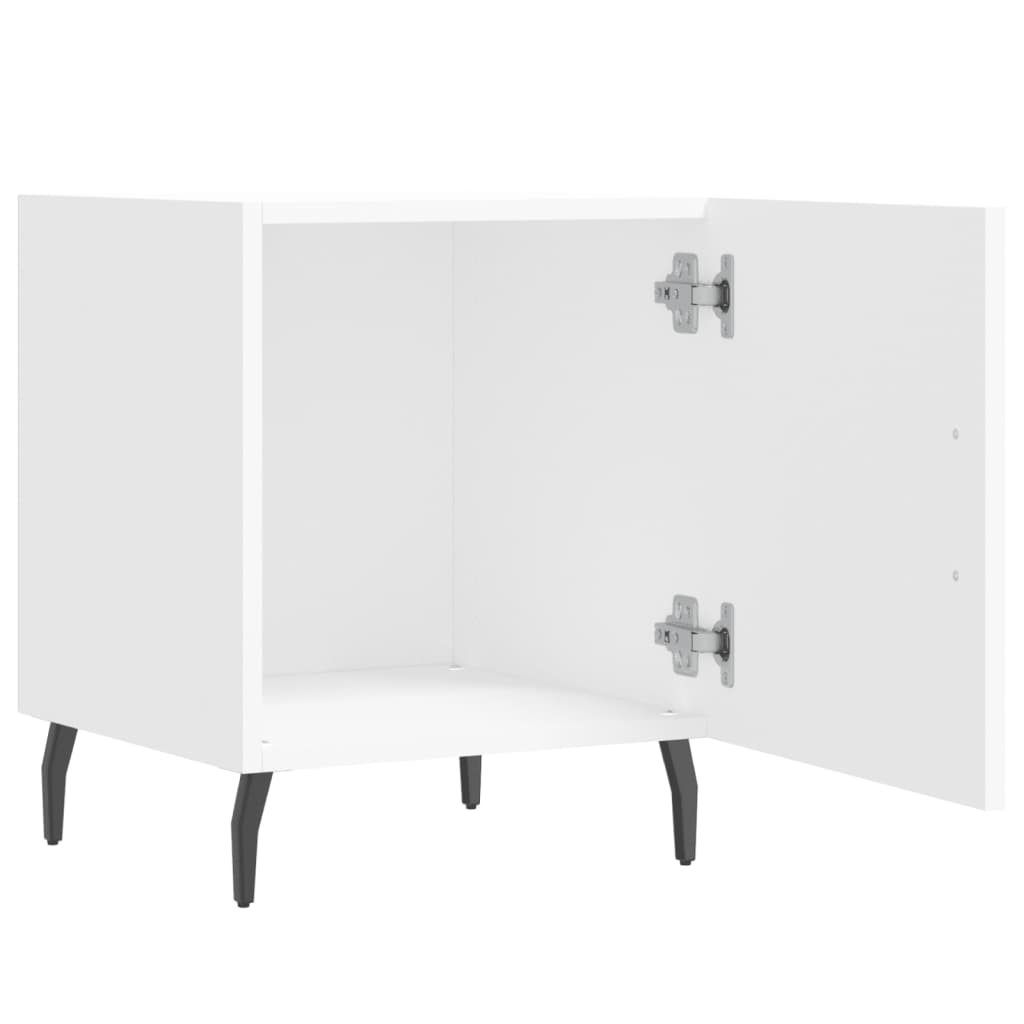 vidaXL Bedside Cabinets 2 pcs White 40x40x50 cm Engineered Wood