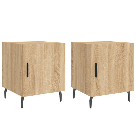 vidaXL Bedside Cabinets 2 pcs Sonoma Oak 40x40x50 cm Engineered Wood