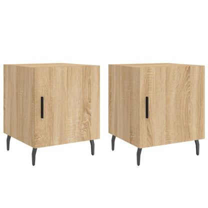 vidaXL Bedside Cabinets 2 pcs Sonoma Oak 40x40x50 cm Engineered Wood