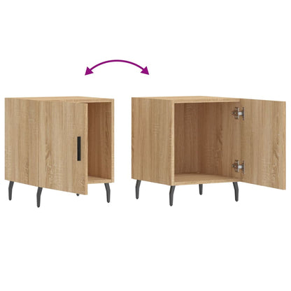 vidaXL Bedside Cabinets 2 pcs Sonoma Oak 40x40x50 cm Engineered Wood