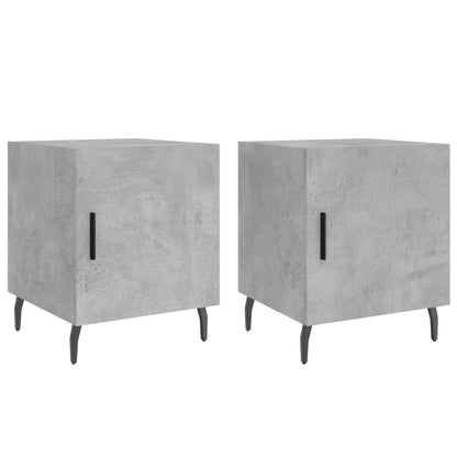 vidaXL Bedside Cabinets 2 pcs Concrete Grey 40x40x50cm Engineered Wood