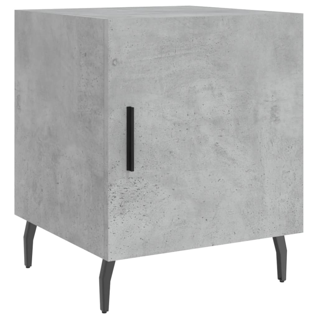 vidaXL Bedside Cabinets 2 pcs Concrete Grey 40x40x50cm Engineered Wood