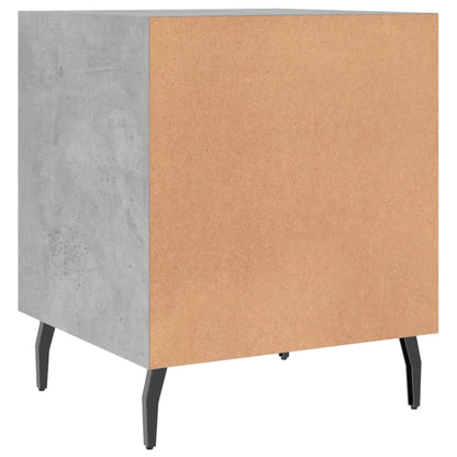 vidaXL Bedside Cabinets 2 pcs Concrete Grey 40x40x50cm Engineered Wood