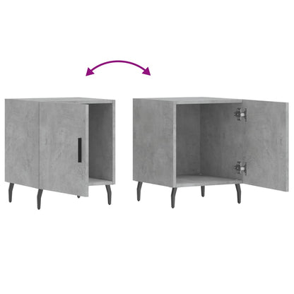 vidaXL Bedside Cabinets 2 pcs Concrete Grey 40x40x50 cm Engineered Wood