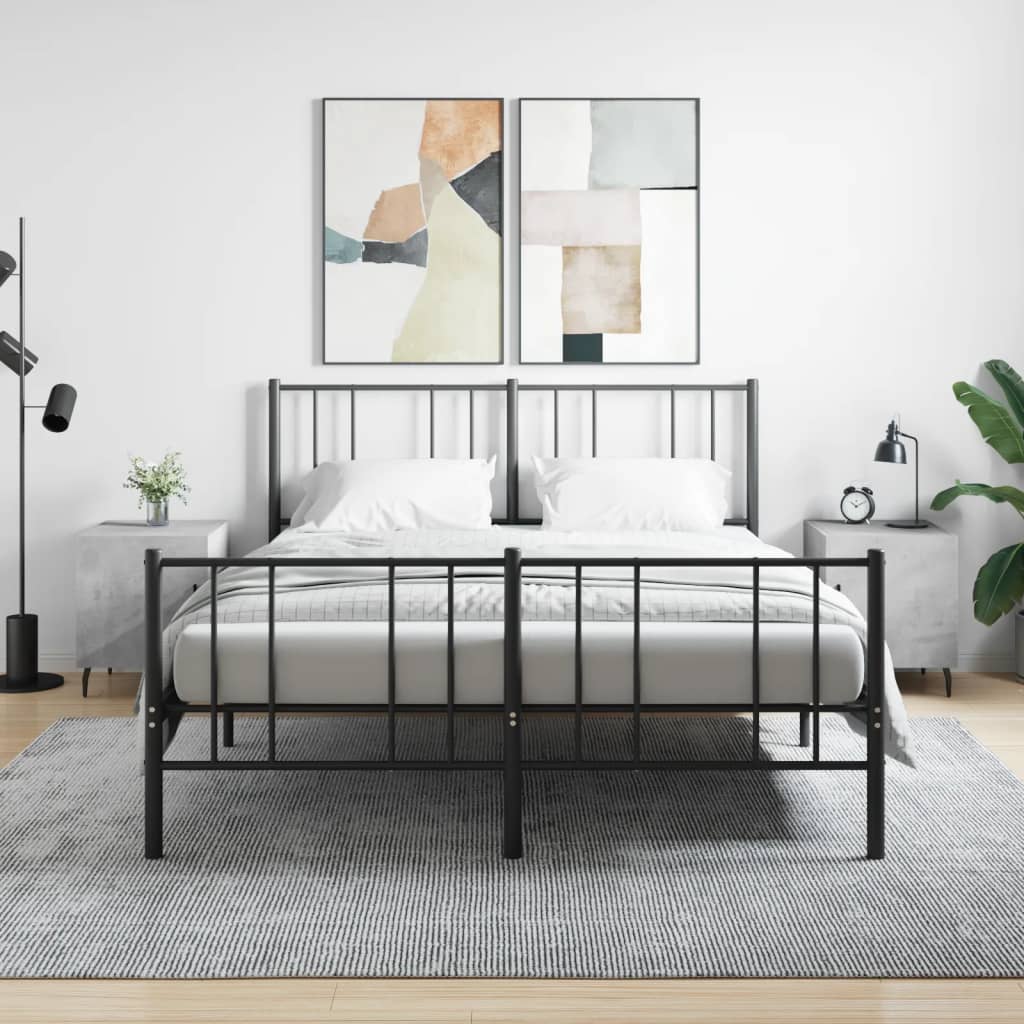 vidaXL Bedside Cabinets 2 pcs Concrete Grey 40x40x50cm Engineered Wood