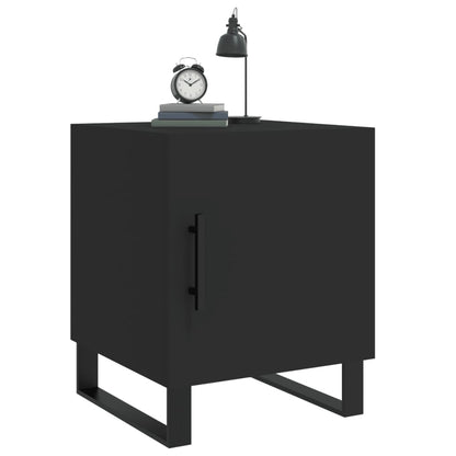 vidaXL Bedside Cabinets 2 pcs Black 40x40x50 cm Engineered Wood