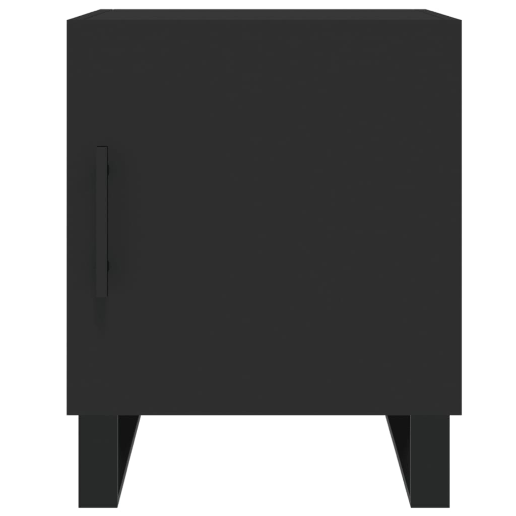 vidaXL Bedside Cabinets 2 pcs Black 40x40x50 cm Engineered Wood