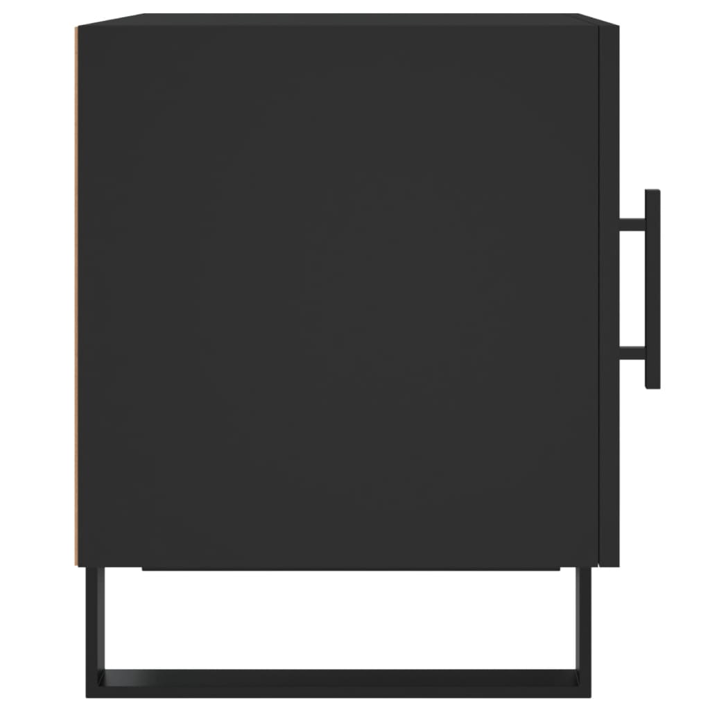 vidaXL Bedside Cabinets 2 pcs Black 40x40x50 cm Engineered Wood