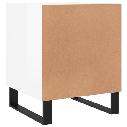 vidaXL Bedside Cabinet High Gloss White 40x40x50 cm Engineered Wood