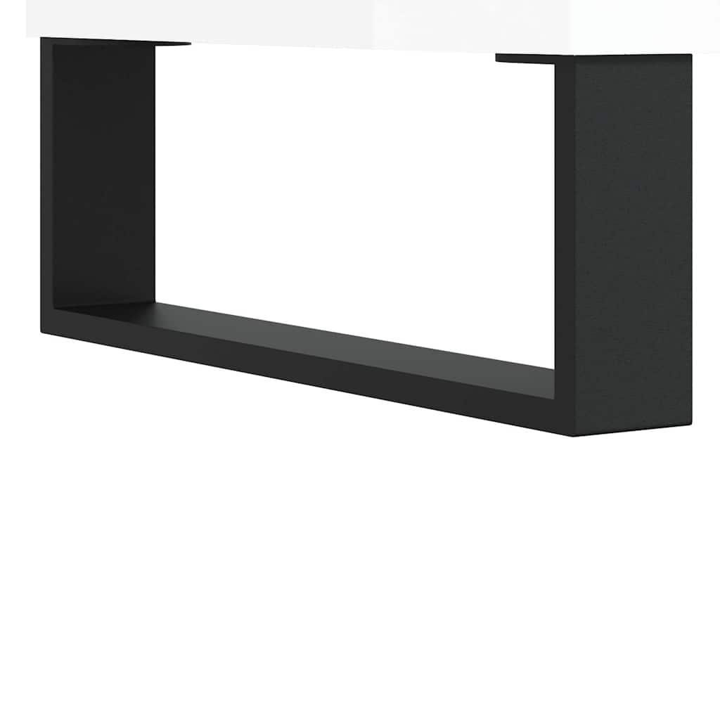 vidaXL Bedside Cabinets 2 pcs High Gloss White 40x40x50 cm