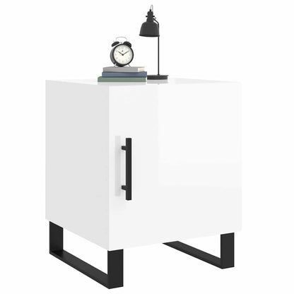vidaXL Bedside Cabinets 2 pcs High Gloss White 40x40x50 cm