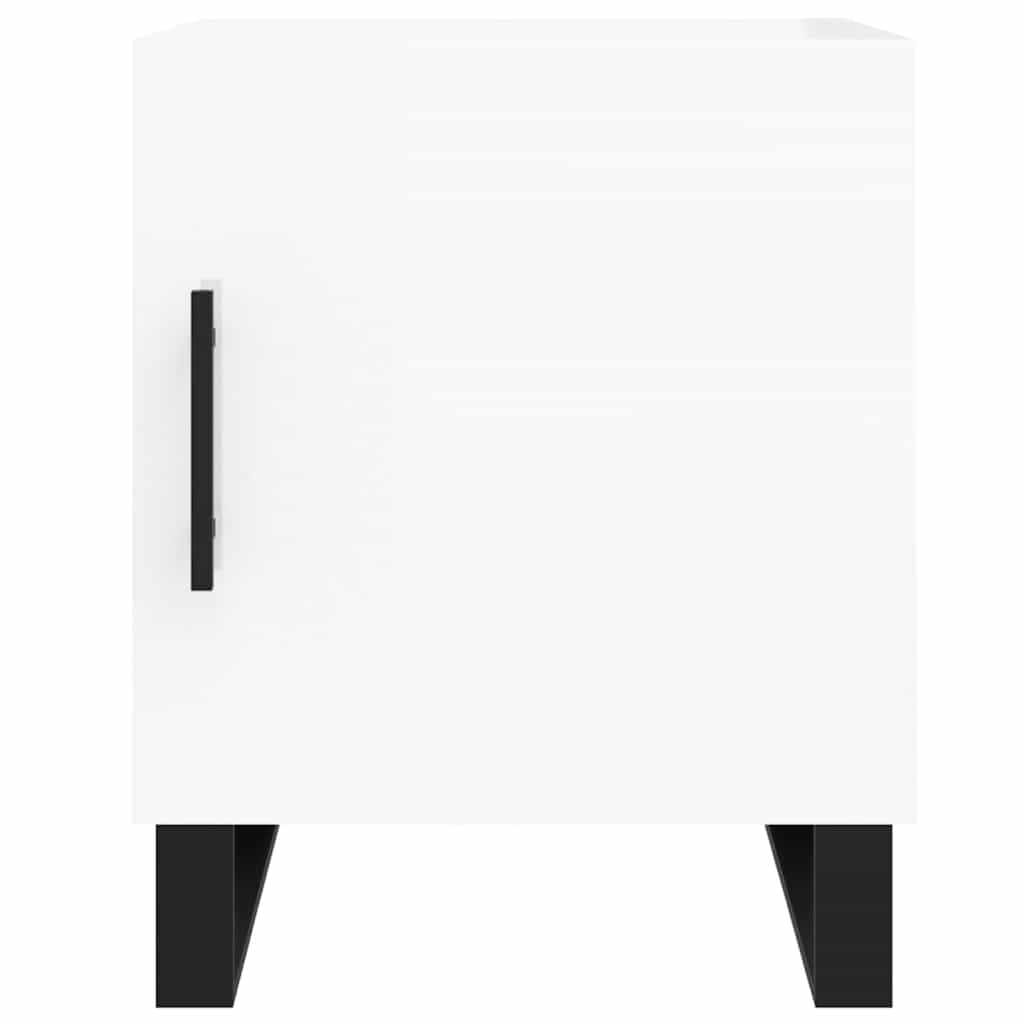 vidaXL Bedside Cabinets 2 pcs High Gloss White 40x40x50 cm