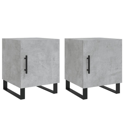 vidaXL Bedside Cabinets 2 pcs Concrete Grey 40x40x50 cm Engineered Wood