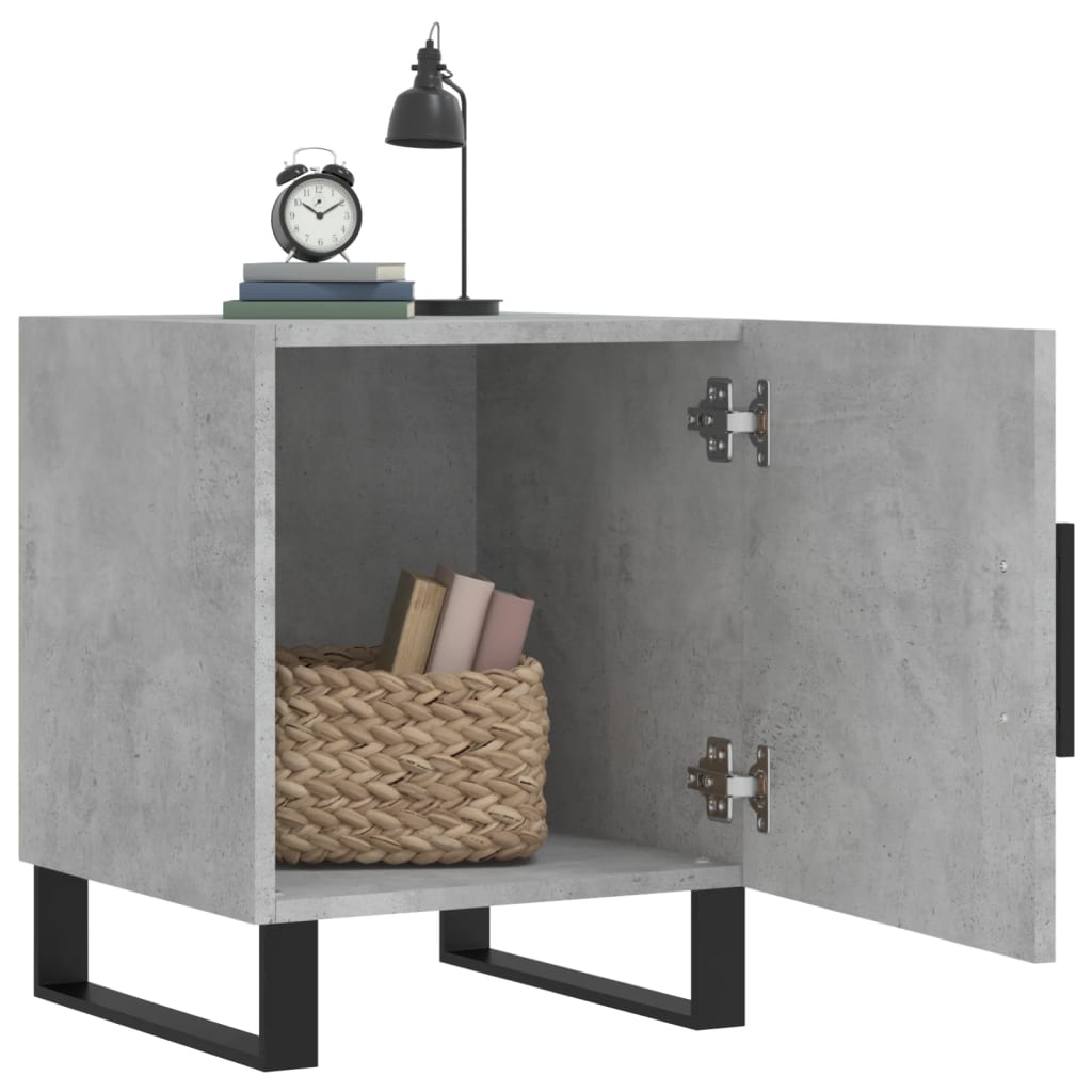 vidaXL Bedside Cabinets 2 pcs Concrete Grey 40x40x50 cm Engineered Wood