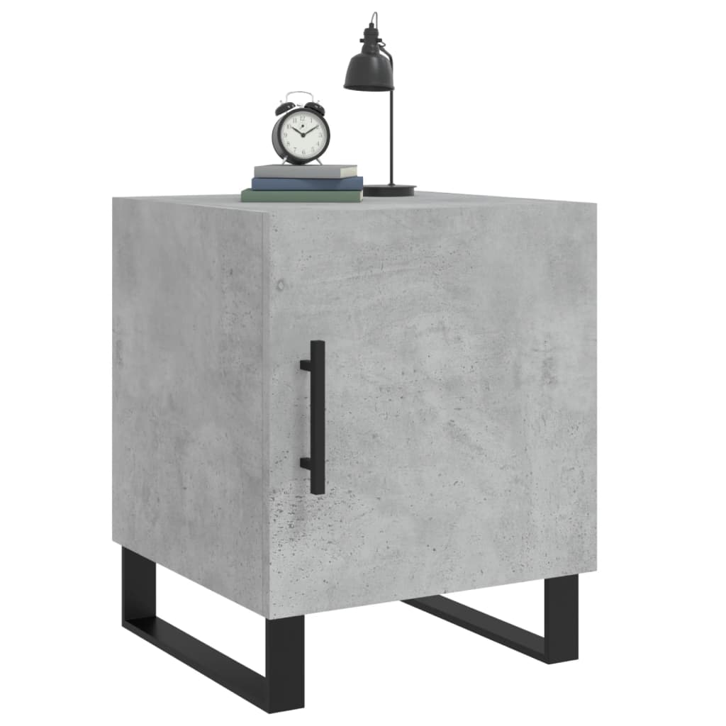 vidaXL Bedside Cabinets 2 pcs Concrete Grey 40x40x50 cm Engineered Wood