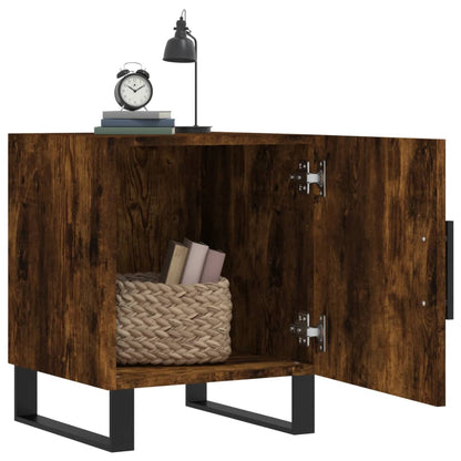vidaXL Bedside Cabinets 2 pcs Smoked Oak 40x40x50 cm Engineered Wood