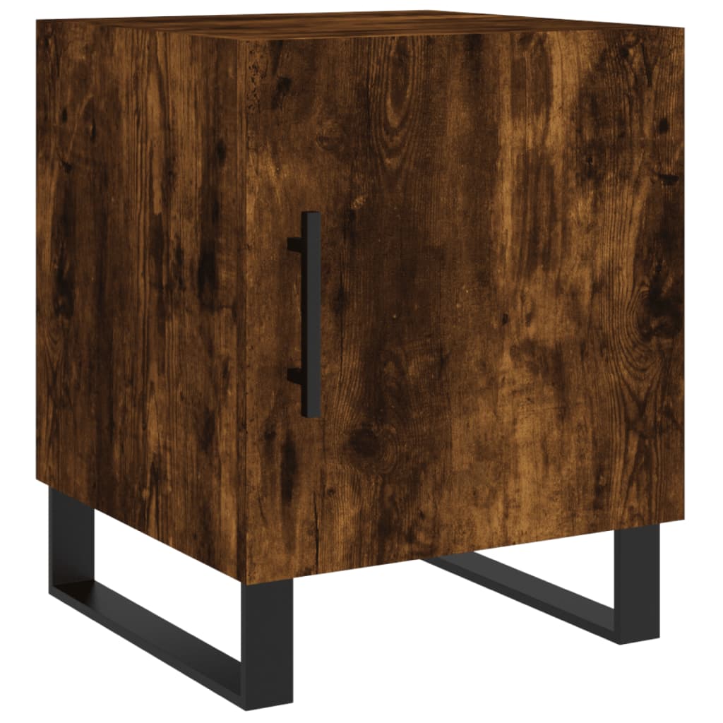 vidaXL Bedside Cabinets 2 pcs Smoked Oak 40x40x50 cm Engineered Wood
