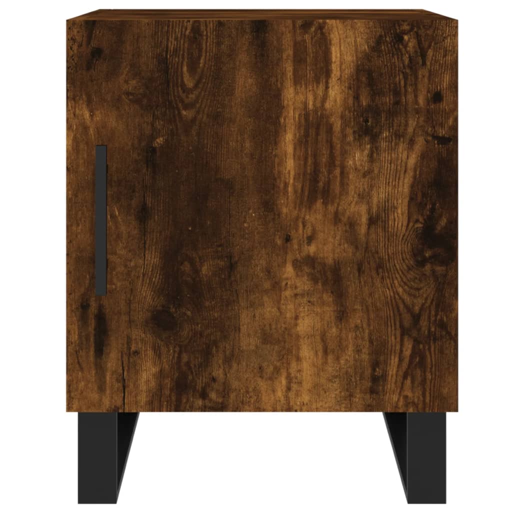 vidaXL Bedside Cabinets 2 pcs Smoked Oak 40x40x50 cm Engineered Wood