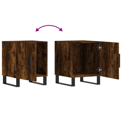 vidaXL Bedside Cabinets 2 pcs Smoked Oak 40x40x50 cm Engineered Wood