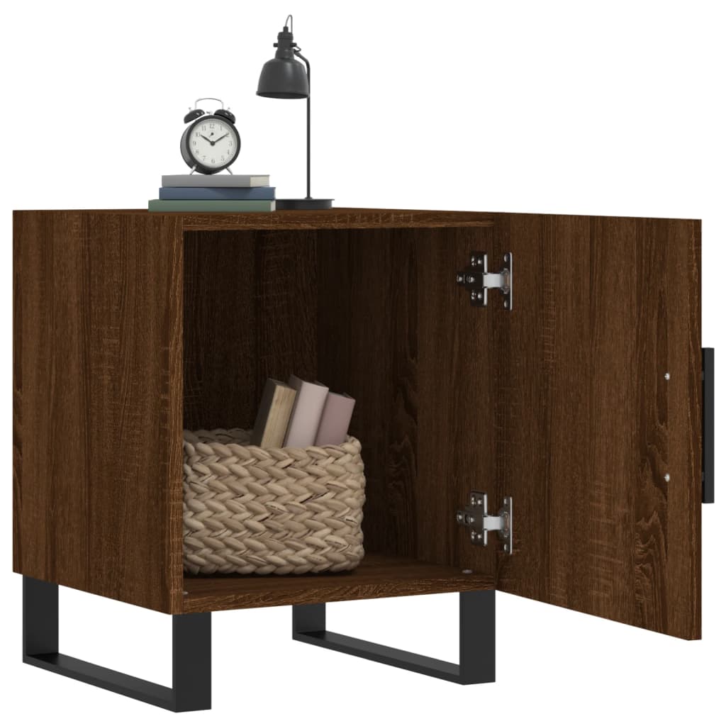 vidaXL Bedside Cabinets 2 pcs Brown Oak 40x40x50 cm Engineered Wood