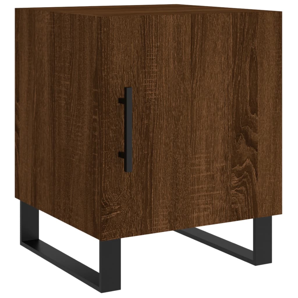 vidaXL Bedside Cabinets 2 pcs Brown Oak 40x40x50 cm Engineered Wood