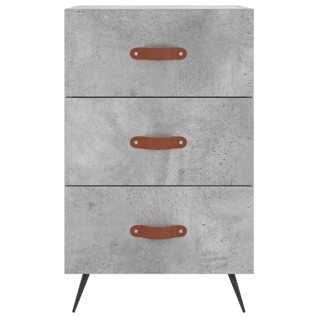 vidaXL Bedside Cabinet Concrete Grey 40x40x66 cm Engineered Wood