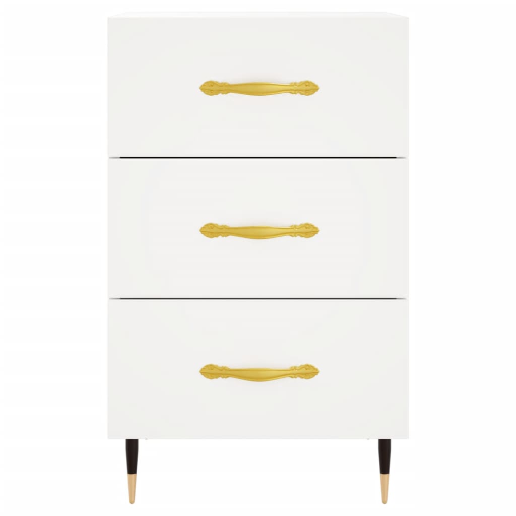 vidaXL Bedside Cabinet White 40x40x66 cm Engineered Wood