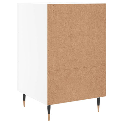 vidaXL Bedside Cabinet White 40x40x66 cm Engineered Wood
