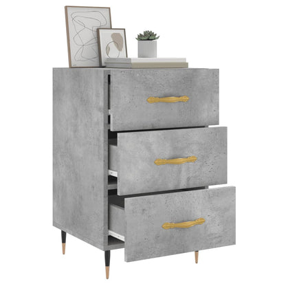 vidaXL Bedside Cabinet Concrete Grey 40x40x66 cm Engineered Wood