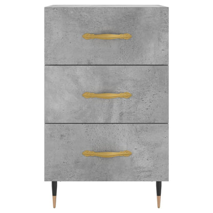 vidaXL Bedside Cabinet Concrete Grey 40x40x66 cm Engineered Wood