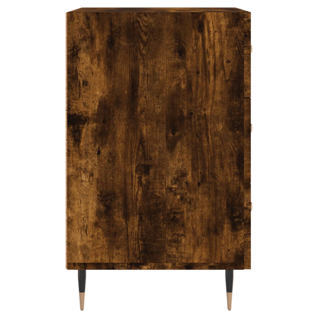 vidaXL Bedside Cabinet Smoked Oak 40x40x66 cm Engineered Wood